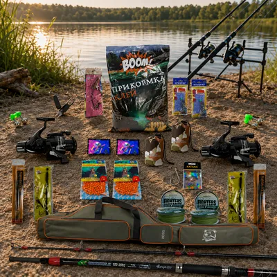 Набір риболовний №22 Carp 27в1, котушками Cobra, чохлом 135 см і снастями, з 2 вудилищами Crocodile 210 см (2025)